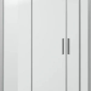 Promotion Porte coulissante pour cabine diagonale Alterna costa, montage au sol Silber hochglanzeloxiert Verre clair ProCare